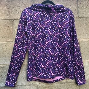 Nike Pro DriFit Purple Pullover Cowl Neck Hoodie L